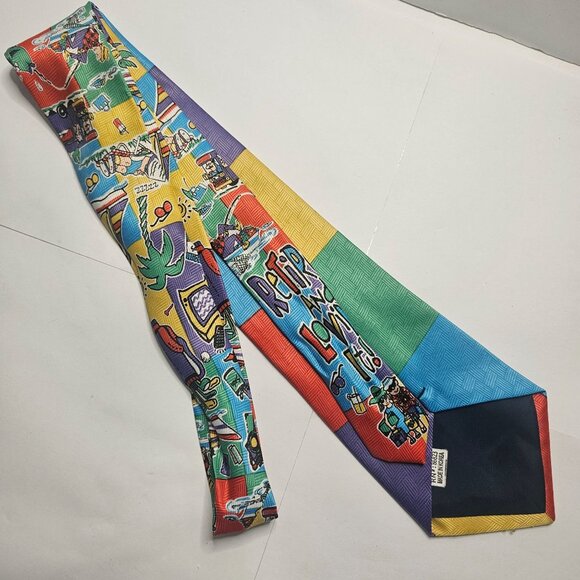 Neck Tie Novelty Retired & Loving It Necktie Big "Tie"Mer Polyester - Picture 6 of 12